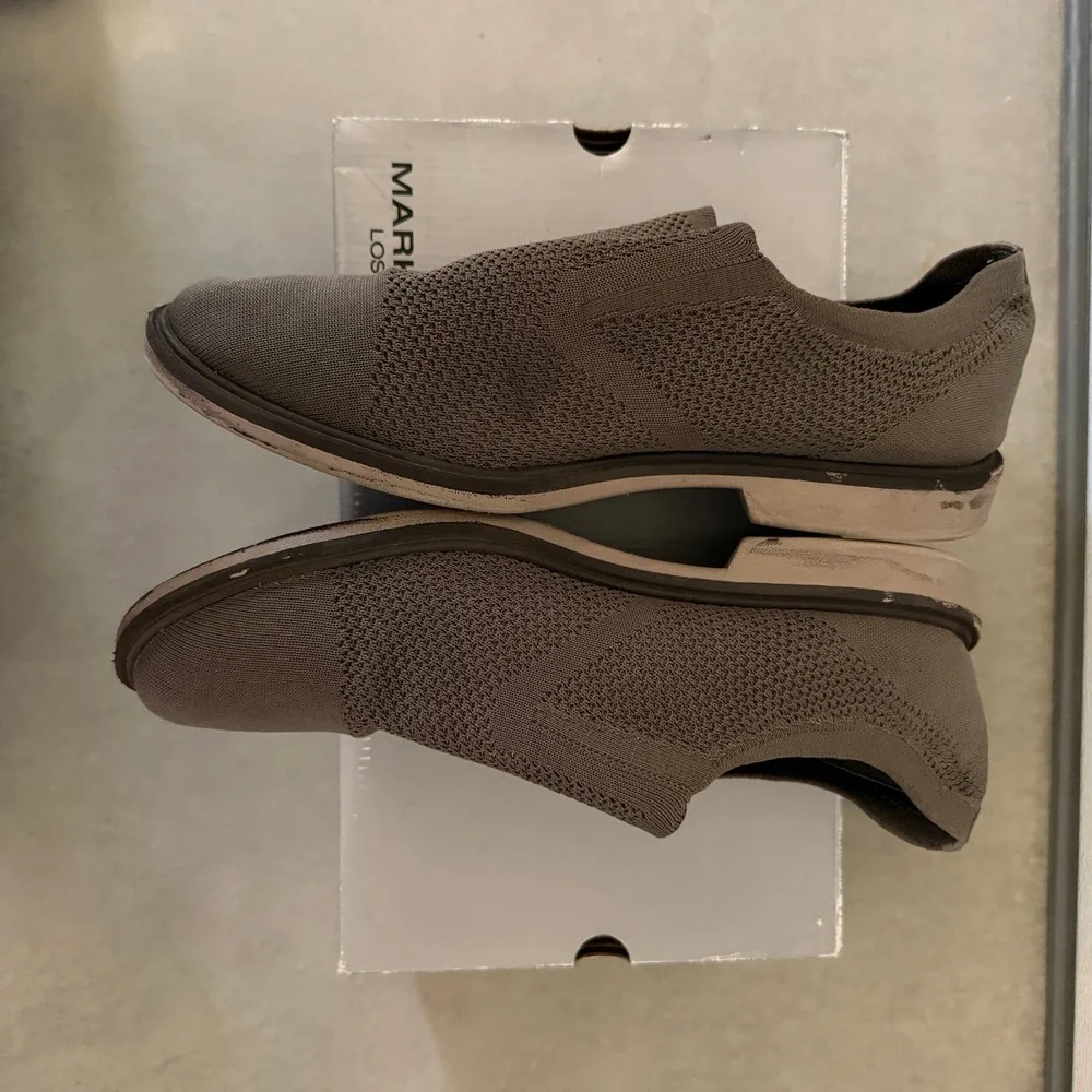 Mark Nason Los Angeles Monza Taupe Knit Slip On Loafers Mens 11
